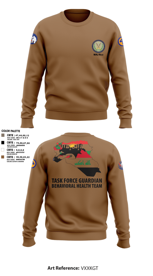Crew Neck Sweatshirt, 44th ICBT, National Guard, Teamtime, Team time, sublimation, custom sports apparel, team uniforms, spirit wear, spiritwear, sports uniforms, custom shirts, team store, custom team store, fundraiser sports, apparel fundraiser