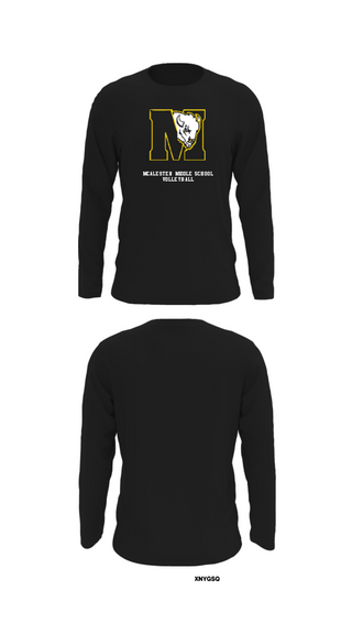 Long Sleeve Performance Shirt, McAlester Middle School Volleyball, Women's Volleyball, Teamtime, Team time, sublimation, custom sports apparel, team uniforms, spirit wear, spiritwear, sports uniforms, custom shirts, team store, custom team store, fundraiser sports, apparel fundraiser