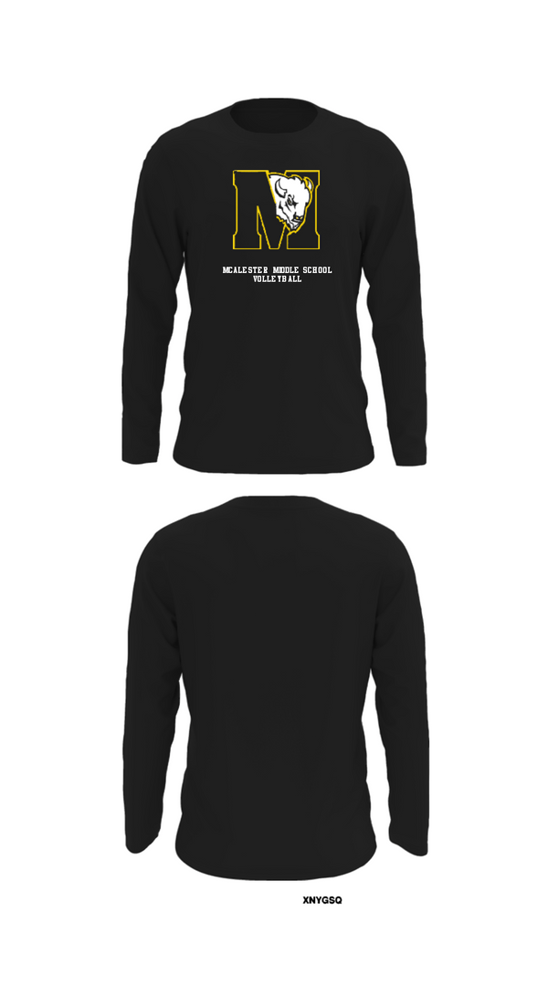 Long Sleeve Performance Shirt, McAlester Middle School Volleyball, Women's Volleyball, Teamtime, Team time, sublimation, custom sports apparel, team uniforms, spirit wear, spiritwear, sports uniforms, custom shirts, team store, custom team store, fundraiser sports, apparel fundraiser