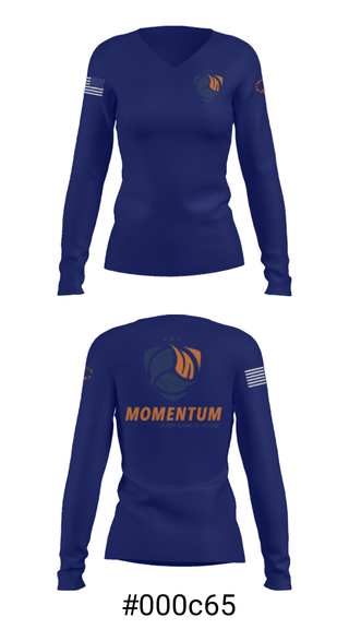 Women's Long Sleeve Vneck Shirt, Momentum Volleyball Club, Women's Volleyball, Teamtime, Team time, sublimation, custom sports apparel, team uniforms, spirit wear, spiritwear, sports uniforms, custom shirts, team store, custom team store, fundraiser sports, apparel fundraiser