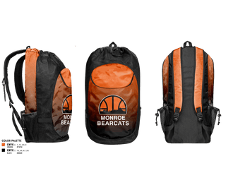 Gear Bag, Monroe High School Basketball, Women's Basketball, Teamtime, Team time, sublimation, custom sports apparel, team uniforms, spirit wear, spiritwear, sports uniforms, custom shirts, team store, custom team store, fundraiser sports, apparel fundraiser