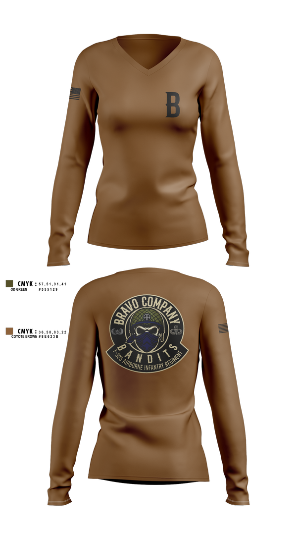 Womens Long Sleeve Vneck Shirt, , Army, Teamtime, Team time, sublimation, custom sports apparel, team uniforms, spirit wear, spiritwear, sports uniforms, custom shirts, team store, custom team store, fundraiser sports, apparel fundraiser