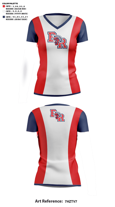 Bridgewater-Raynham Regional High School Volleyball 53115621 Women's Short Sleeve V-neck Shirt - 41