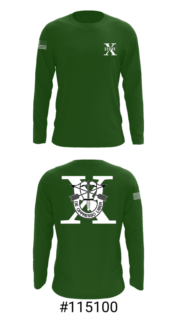 Long Sleeve Performance Shirt, 10th Special Forces HPW, , Teamtime, Team time, sublimation, custom sports apparel, team uniforms, spirit wear, spiritwear, sports uniforms, custom shirts, team store, custom team store, fundraiser sports, apparel fundraiser