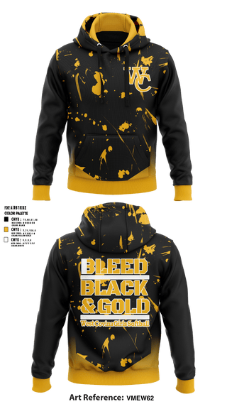 Hoodie, West Covina Softball Corp, Softball, Teamtime, Team time, sublimation, custom sports apparel, team uniforms, spirit wear, spiritwear, sports uniforms, custom shirts, team store, custom team store, fundraiser sports, apparel fundraiser