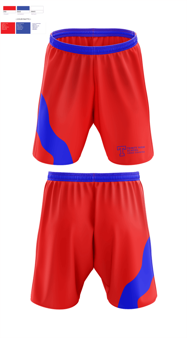 Athletic Shorts With Pockets, Trinity High School Cross Country, Cross Country, Teamtime, Team time, sublimation, custom sports apparel, team uniforms, spirit wear, spiritwear, sports uniforms, custom shirts, team store, custom team store, fundraiser sports, apparel fundraiser