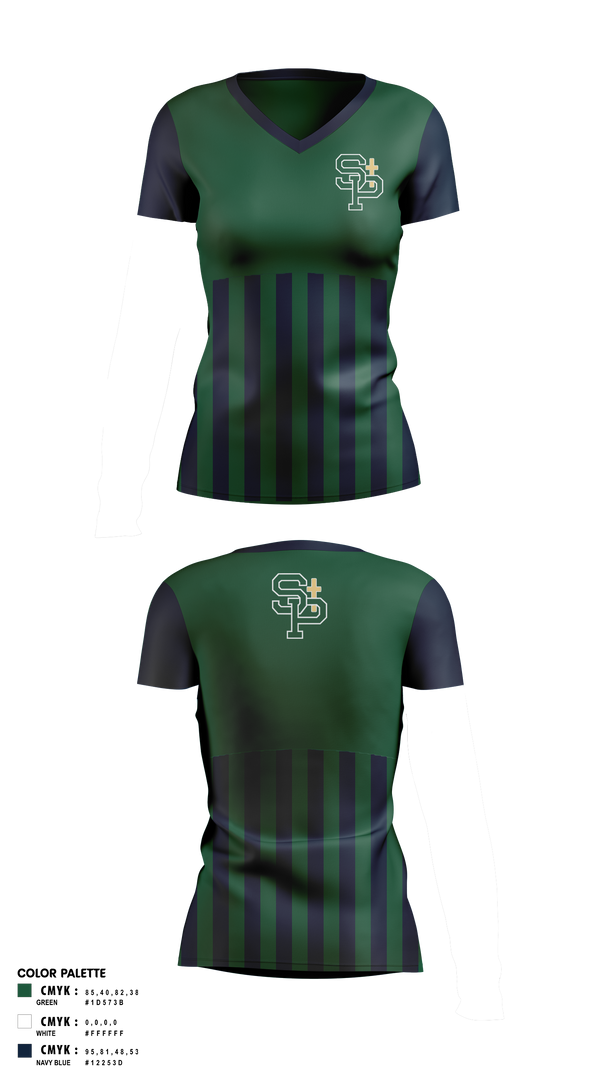 Womens Short Sleeve Vneck Shirt, St Patrick Irish, Bowling, Teamtime, Team time, sublimation, custom sports apparel, team uniforms, spirit wear, spiritwear, sports uniforms, custom shirts, team store, custom team store, fundraiser sports, apparel fundraiser