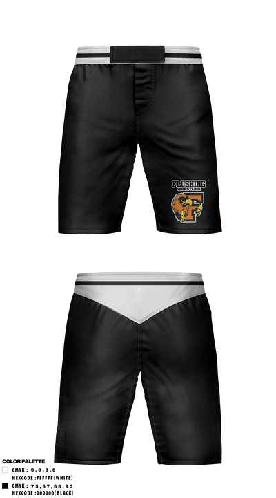 Flushing High School Wrestling 10163211 Fight Shorts - 2