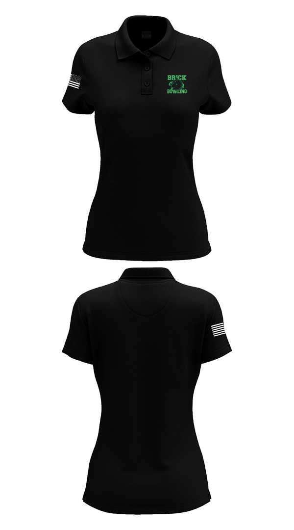 Womens Short Sleeve Performance Polo, Brick Township High School Bowling, Bowling, Teamtime, Team time, sublimation, custom sports apparel, team uniforms, spirit wear, spiritwear, sports uniforms, custom shirts, team store, custom team store, fundraiser sports, apparel fundraiser
