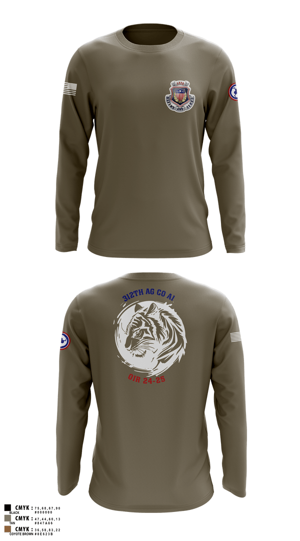 Long Sleeve Performance Shirt, 312th HR CO, A1 Postal, Army, Teamtime, Team time, sublimation, custom sports apparel, team uniforms, spirit wear, spiritwear, sports uniforms, custom shirts, team store, custom team store, fundraiser sports, apparel fundraiser