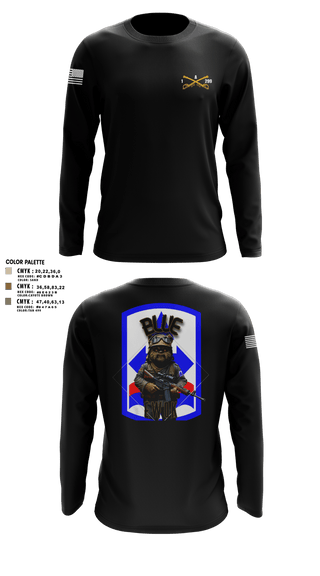 Long Sleeve Performance Shirt, Bad boyzBlue Ewok, Army, Teamtime, Team time, sublimation, custom sports apparel, team uniforms, spirit wear, spiritwear, sports uniforms, custom shirts, team store, custom team store, fundraiser sports, apparel fundraiser