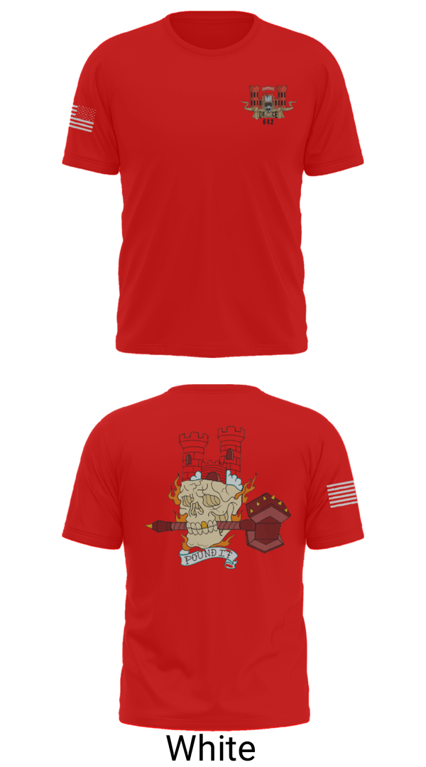 Old School Cotton Feel Shirt, 3rd Platoon, 642nd ESC, Army, Teamtime, Team time, sublimation, custom sports apparel, team uniforms, spirit wear, spiritwear, sports uniforms, custom shirts, team store, custom team store, fundraiser sports, apparel fundraiser