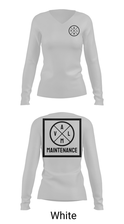 AVLM 92646136 Women's Long Sleeve V-neck Shirt - 16