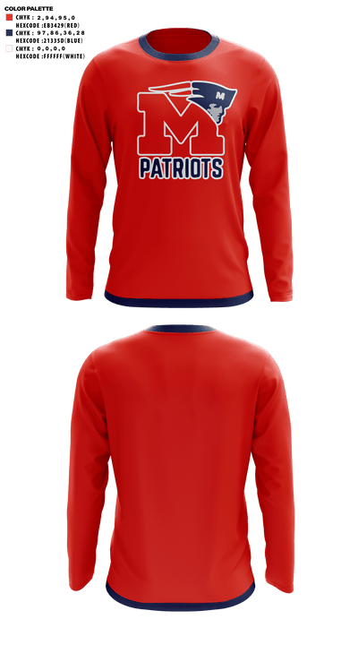 Marion High School Cheer 46116477 Long Sleeve Performance Shirt - 41