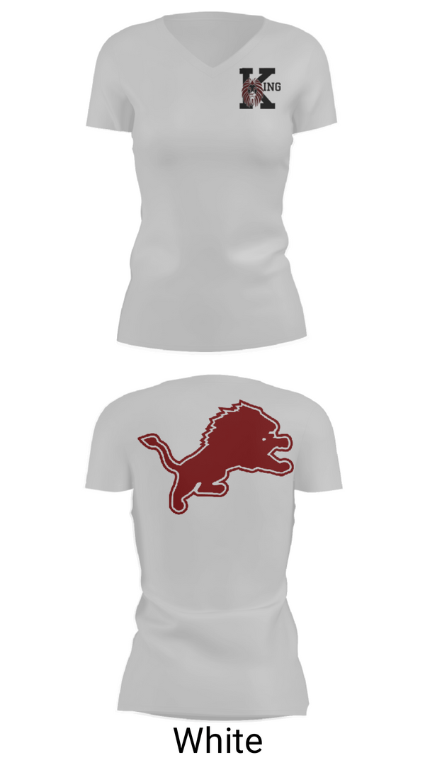 Women's Short Sleeve Vneck Shirt, Martin Luther King Jr High School Tennis, Tennis, Teamtime, Team time, sublimation, custom sports apparel, team uniforms, spirit wear, spiritwear, sports uniforms, custom shirts, team store, custom team store, fundraiser sports, apparel fundraiser