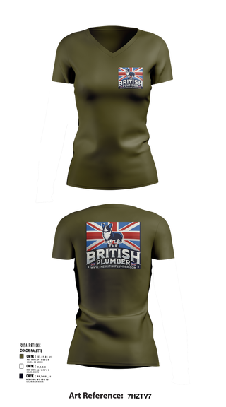 Womens Short Sleeve Vneck Shirt, The British Plumber, , Teamtime, Team time, sublimation, custom sports apparel, team uniforms, spirit wear, spiritwear, sports uniforms, custom shirts, team store, custom team store, fundraiser sports, apparel fundraiser