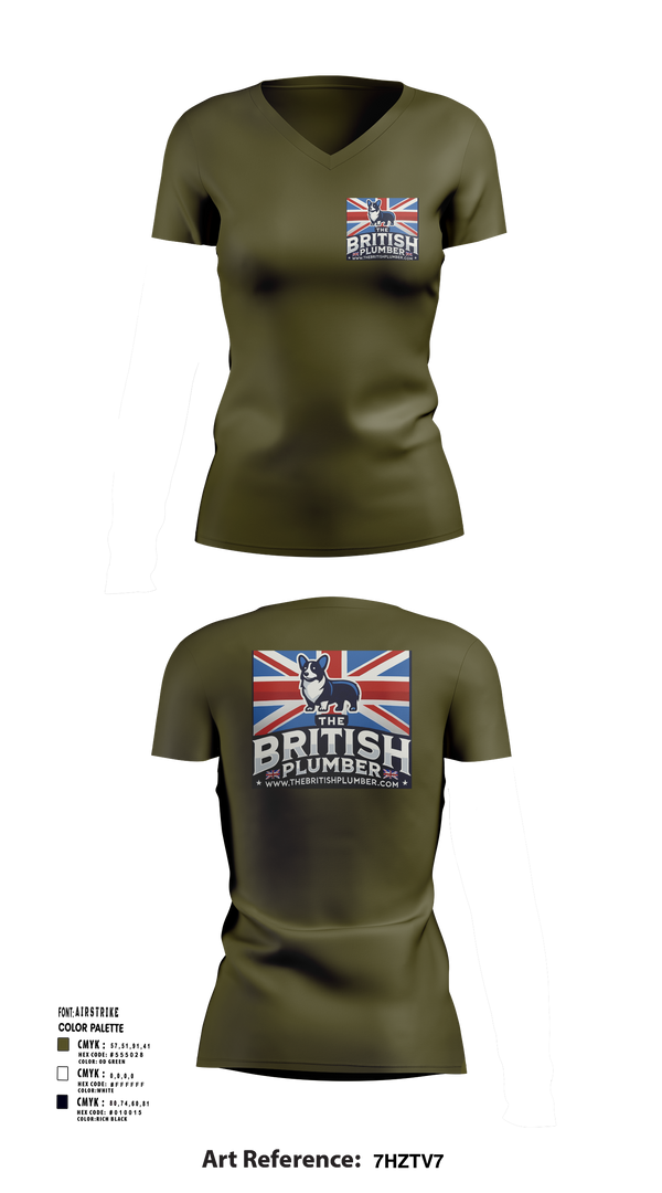 Womens Short Sleeve Vneck Shirt, The British Plumber, , Teamtime, Team time, sublimation, custom sports apparel, team uniforms, spirit wear, spiritwear, sports uniforms, custom shirts, team store, custom team store, fundraiser sports, apparel fundraiser