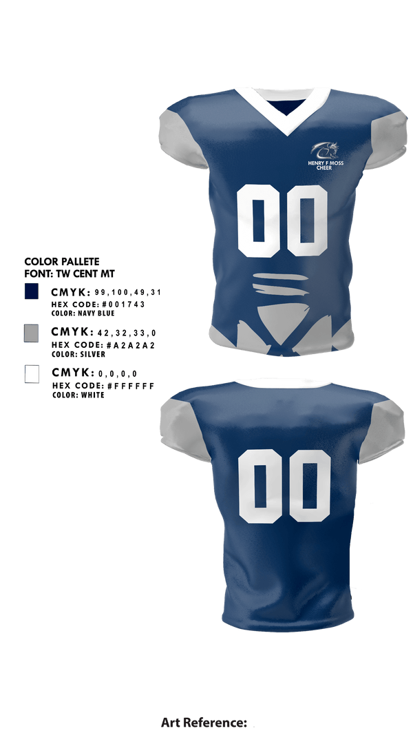 Football Jersey, Henry F Moss Middle School Cheer, Cheer, Teamtime, Team time, sublimation, custom sports apparel, team uniforms, spirit wear, spiritwear, sports uniforms, custom shirts, team store, custom team store, fundraiser sports, apparel fundraiser