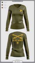 HORNET BATTALION 61416090 Women's Long Sleeve V-neck Shirt - 1