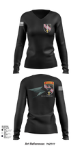 B Co 1-54 SFAB MAT 6122 Women's Long Sleeve V-neck Shirt -1 121