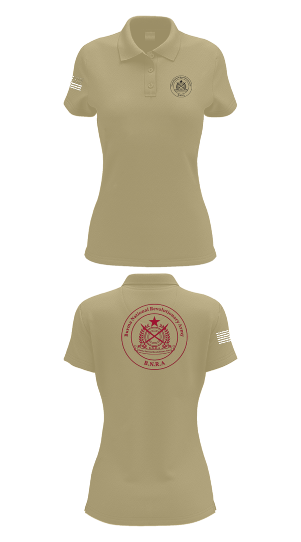 Women's Short Sleeve Performance Polo, B.N.R.A, Army, Teamtime, Team time, sublimation, custom sports apparel, team uniforms, spirit wear, spiritwear, sports uniforms, custom shirts, team store, custom team store, fundraiser sports, apparel fundraiser