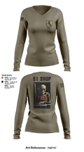 1/11 acr 73255623 Women's Long Sleeve V-neck Shirt - 4