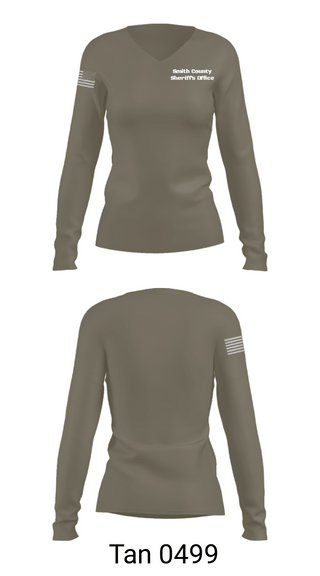 Womens Long Sleeve Vneck Shirt, Smith County Sheriff’s Office, Police, Teamtime, Team time, sublimation, custom sports apparel, team uniforms, spirit wear, spiritwear, sports uniforms, custom shirts, team store, custom team store, fundraiser sports, apparel fundraiser