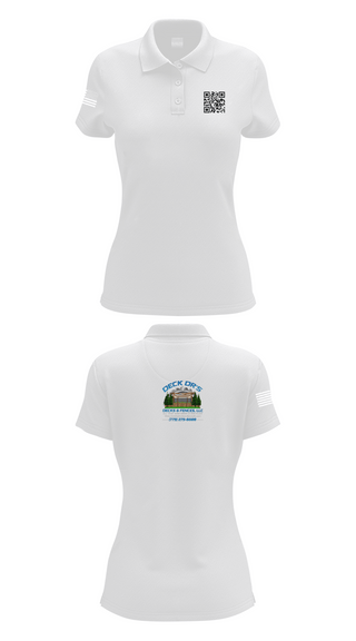 Womens Short Sleeve Performance Polo, Deck Dr’s Decks and Fences, , Teamtime, Team time, sublimation, custom sports apparel, team uniforms, spirit wear, spiritwear, sports uniforms, custom shirts, team store, custom team store, fundraiser sports, apparel fundraiser