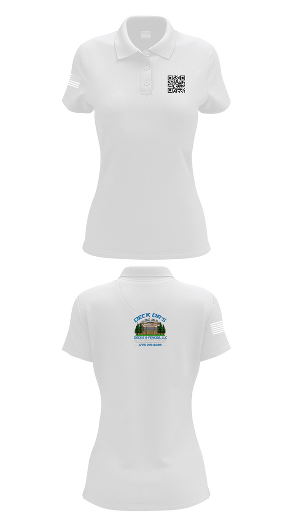 Womens Short Sleeve Performance Polo, Deck Dr’s Decks and Fences, , Teamtime, Team time, sublimation, custom sports apparel, team uniforms, spirit wear, spiritwear, sports uniforms, custom shirts, team store, custom team store, fundraiser sports, apparel fundraiser