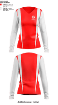 Parkersburg High School Basketball 71094089 Women's Long Sleeve V-neck Shirt - 1