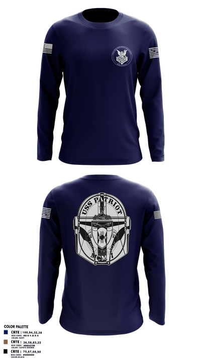 USS Patriot 22080502 Long Sleeve Performance Shirt - 4