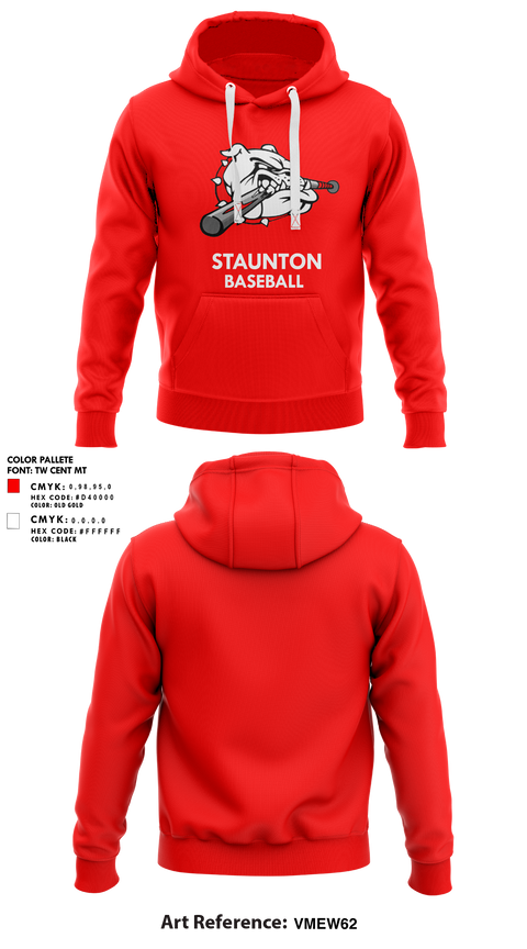 Hoodie, Staunton High School Baseball, Baseball, Teamtime, Team time, sublimation, custom sports apparel, team uniforms, spirit wear, spiritwear, sports uniforms, custom shirts, team store, custom team store, fundraiser sports, apparel fundraiser