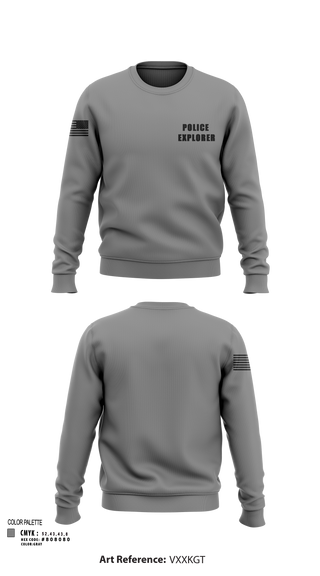 Crew Neck Sweatshirt, Police Explorer, Police, Teamtime, Team time, sublimation, custom sports apparel, team uniforms, spirit wear, spiritwear, sports uniforms, custom shirts, team store, custom team store, fundraiser sports, apparel fundraiser