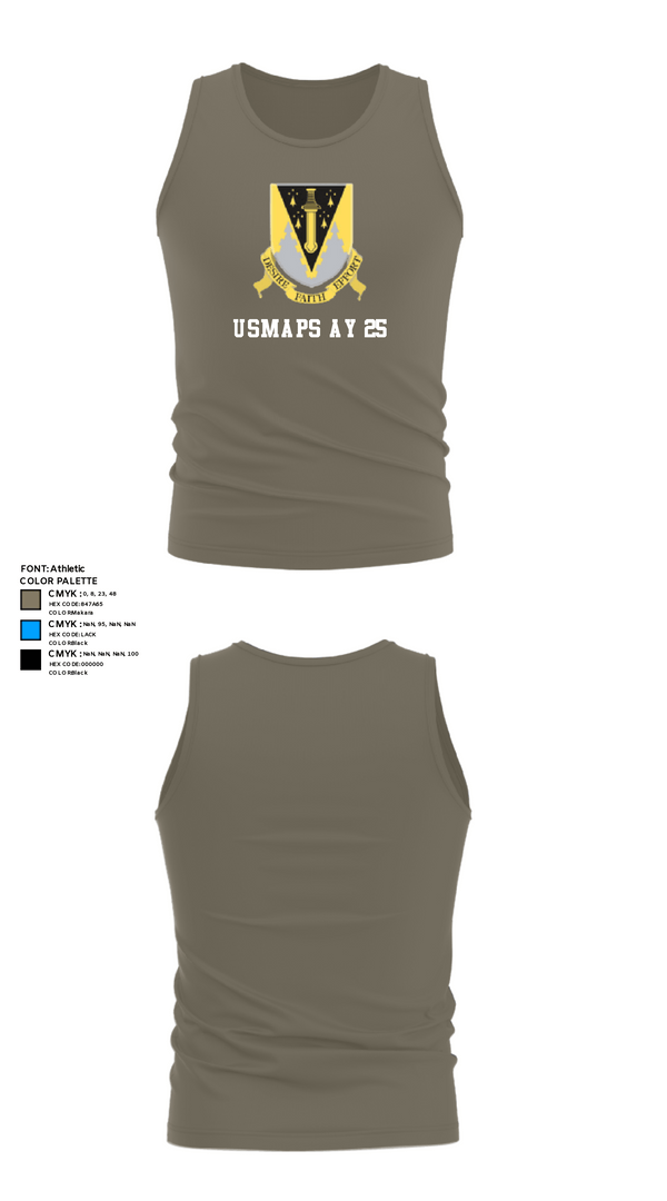 Tank Top, USMAPS AY 25, Army, Teamtime, Team time, sublimation, custom sports apparel, team uniforms, spirit wear, spiritwear, sports uniforms, custom shirts, team store, custom team store, fundraiser sports, apparel fundraiser