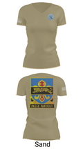 HHD, 415th Military Intelligence Battalion 84302898 Women's Short Sleeve V-neck Shirt - 84