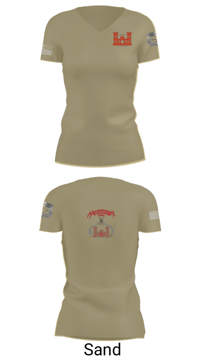 1138th SAPPER Company 17190098 Women's Short Sleeve V-neck Shirt - 60
