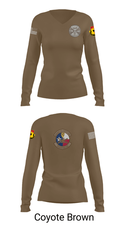 B Co 615th ASB - Tangos 38236769 Women's Long Sleeve V-neck Shirt - 17