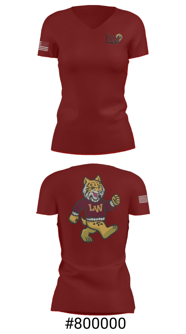 Women's Short Sleeve Vneck Shirt, Lowpoint-Washburn Junior High School Softball, Softball, Teamtime, Team time, sublimation, custom sports apparel, team uniforms, spirit wear, spiritwear, sports uniforms, custom shirts, team store, custom team store, fundraiser sports, apparel fundraiser