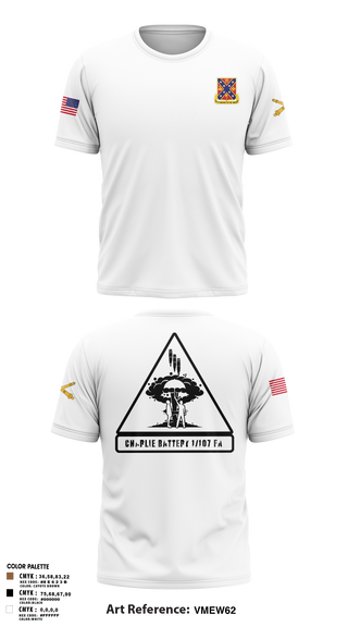 Short Sleeve Performance Shirt, C BTRY 1/107 FA, National Guard, Teamtime, Team time, sublimation, custom sports apparel, team uniforms, spirit wear, spiritwear, sports uniforms, custom shirts, team store, custom team store, fundraiser sports, apparel fundraiser
