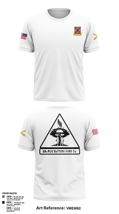 C BTRY 1/107 FA 56836205 Short Sleeve Performance Shirt - 5