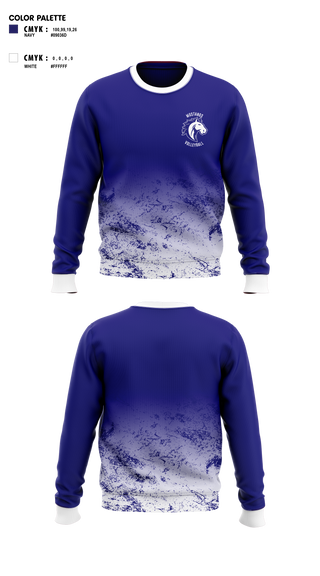 Crew Neck Sweatshirt, Mustangs Volleyball, Men's Volleyball, Teamtime, Team time, sublimation, custom sports apparel, team uniforms, spirit wear, spiritwear, sports uniforms, custom shirts, team store, custom team store, fundraiser sports, apparel fundraiser