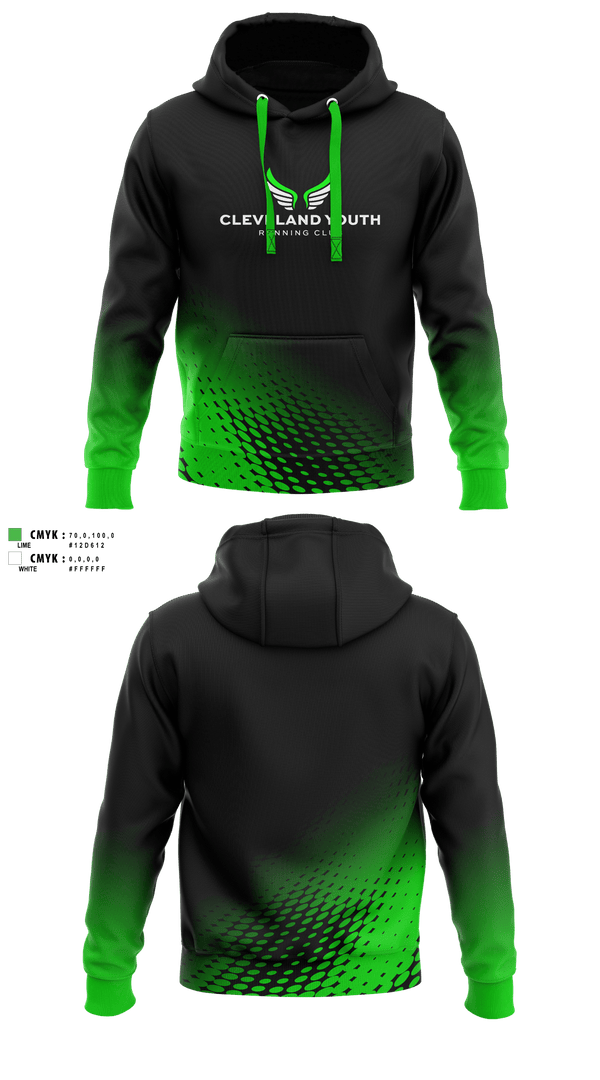 Hoodie, Cleveland Youth Running Club, Cross Country, Teamtime, Team time, sublimation, custom sports apparel, team uniforms, spirit wear, spiritwear, sports uniforms, custom shirts, team store, custom team store, fundraiser sports, apparel fundraiser