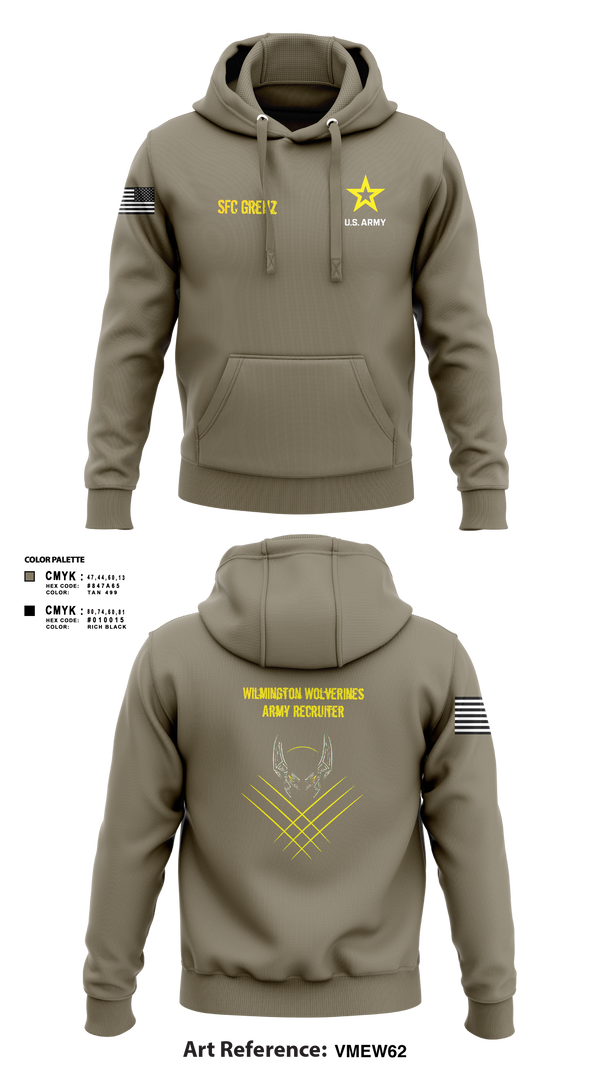 Hoodie, Wilmington Army Recruiting Station, Army, Teamtime, Team time, sublimation, custom sports apparel, team uniforms, spirit wear, spiritwear, sports uniforms, custom shirts, team store, custom team store, fundraiser sports, apparel fundraiser