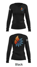 Pointer services hvac 25051027 Women's Long Sleeve V-neck Shirt - 35