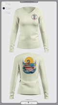 Red beard Adventures 16811044 Women's Long Sleeve V-neck Shirt -1 9