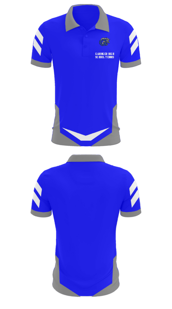 Short Sleeve Performance Polo, Garinger High School Tennis, Spirit Store, Teamtime, Team time, sublimation, custom sports apparel, team uniforms, spirit wear, spiritwear, sports uniforms, custom shirts, team store, custom team store, fundraiser sports, apparel fundraiser