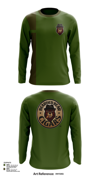 Long Sleeve Performance Shirt, Bearded Bear Cigars, , Teamtime, Team time, sublimation, custom sports apparel, team uniforms, spirit wear, spiritwear, sports uniforms, custom shirts, team store, custom team store, fundraiser sports, apparel fundraiser