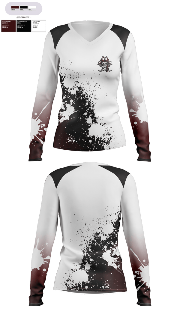 Womens Long Sleeve Vneck Shirt, Mankato Area Youth Baseball Association, Baseball, Teamtime, Team time, sublimation, custom sports apparel, team uniforms, spirit wear, spiritwear, sports uniforms, custom shirts, team store, custom team store, fundraiser sports, apparel fundraiser