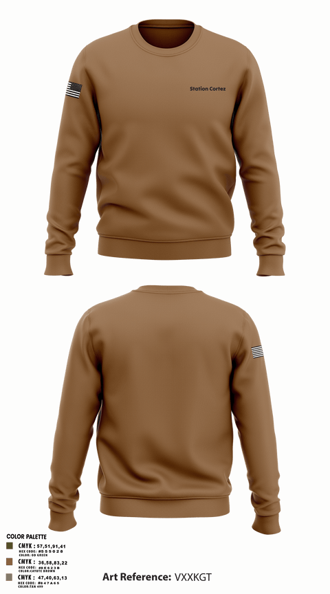 Crew Neck Sweatshirt, Station Cortez, Coast Guard, Teamtime, Team time, sublimation, custom sports apparel, team uniforms, spirit wear, spiritwear, sports uniforms, custom shirts, team store, custom team store, fundraiser sports, apparel fundraiser