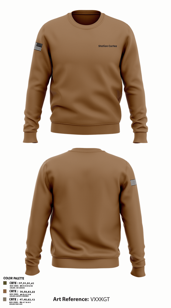 Crew Neck Sweatshirt, Station Cortez, Coast Guard, Teamtime, Team time, sublimation, custom sports apparel, team uniforms, spirit wear, spiritwear, sports uniforms, custom shirts, team store, custom team store, fundraiser sports, apparel fundraiser
